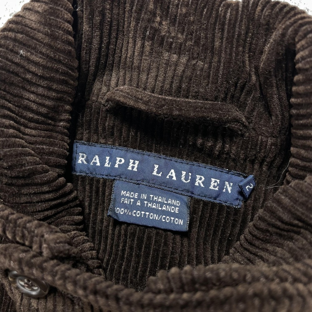 Ralph Lauren Brown Corduroy Equestrian Size 2 Jacket Elbow Patch Blue Label VTG - Picture 4 of 11
